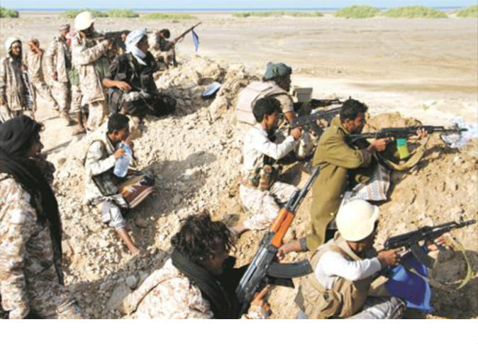  قوات حكومية في مواجهة مع الحوثيين قرب باب المندب ا ف ب 