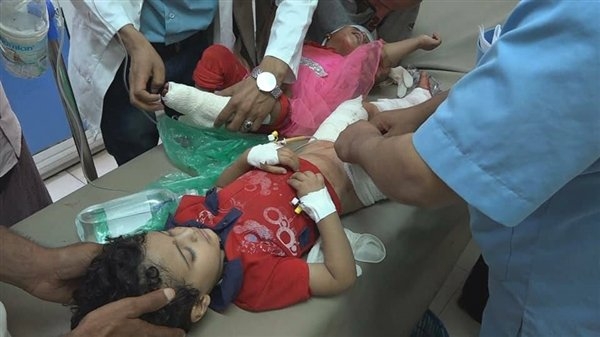إصابة خمسة أطفال في قصف للحوثيين شرقي تعز