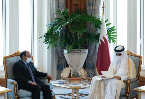 نائب الرئيس يلتقي أمير دولة قطر والاخير يؤكددعم بلاده الكامل للشرعية