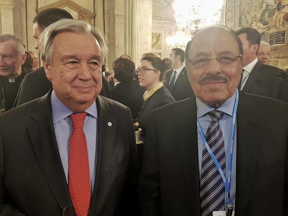 الفريق علي محسن صالح يلتقي الأمين العام للأمم المتحدة "انطونيو غوتيرش"