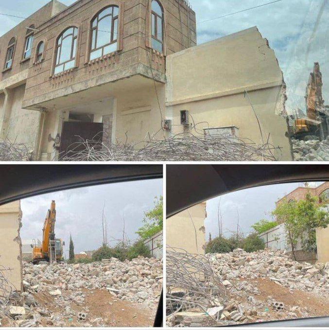 مليشيا الحوثي تهدم منزل مسؤول في الحكومة الشرعية في صنعاء 