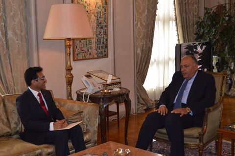 السفير مارم مع وزير الخارجية المصري في لقاء سابق