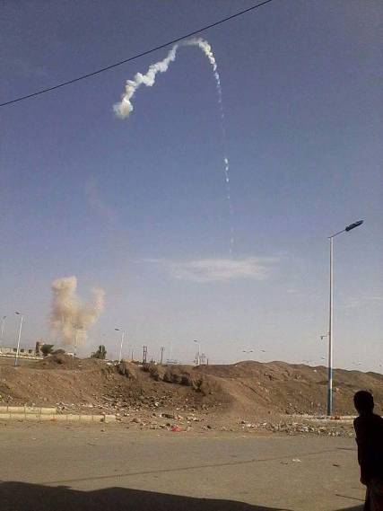 الحوثيون وقوات صالح يفشلون في إستخدام صاروخ حراري ضد طائرات التحالف في العاصمة (صورة)