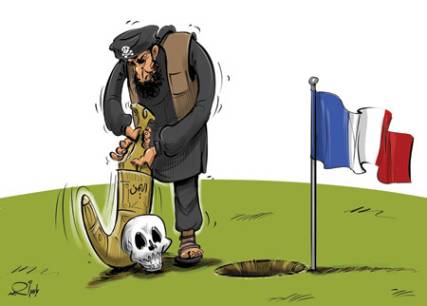 كاريكاتير: القاعدة واليمن وفرنسا
