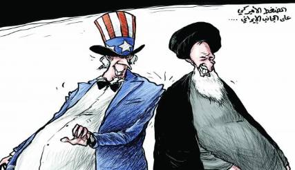 كاريكاتير ساخر.. الضغط الأمريكي على الجانب الإيراني !
