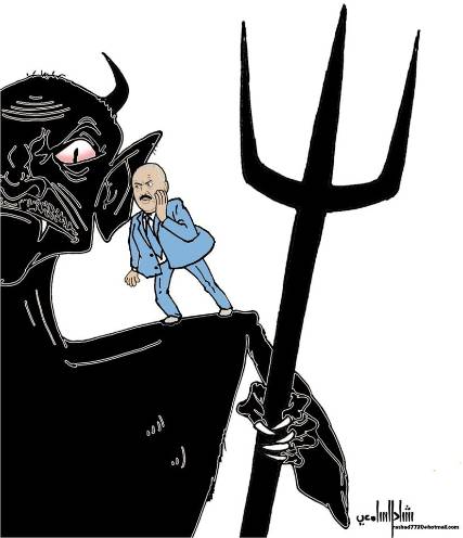 الشيطان الأكبر .. علي عبدالله صالح! (كاريكاتير)