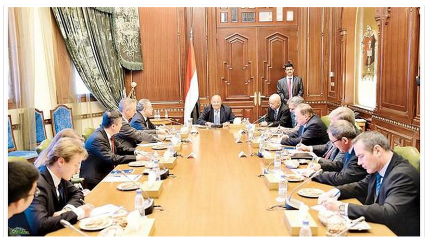 الرئيس هادي يطرح التدخل الإيراني أمام سفراء الدول الخمس الدائمة العضوية في مجلس الأمن