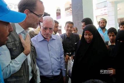 وكيل محافظة تعز يستقبل الممثل المقيم لمفوضية اللاجئين في اليمن